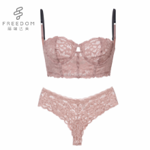 FDBL7103114 Hot sexi photo image nouveau design longue ligne underwire balconnet doux tasse fantaisie dentelle soutien-gorge et ensembles de culotte